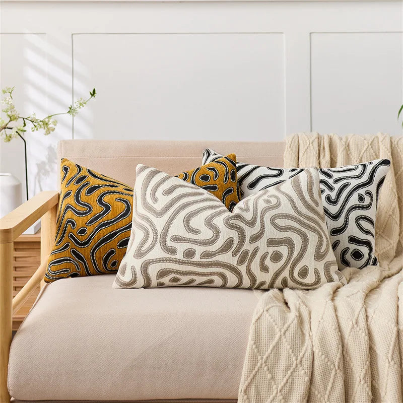Accent Pillow Cover Abstract Art Textured